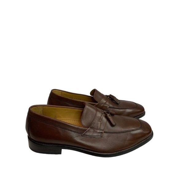 Size 10M Men\'s Cole Haan Tassel Pinch Loafers Brown Leather C07907 main image 12